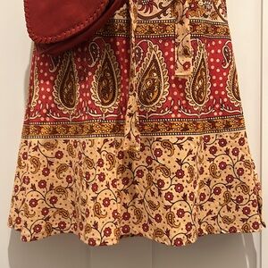 Authentic Made in India Wrap Around Hippie Skirt Mid Length